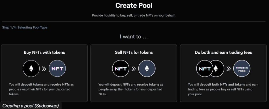 Làm thế nào để tạo Pool thanh khoản trên Sudoswap?