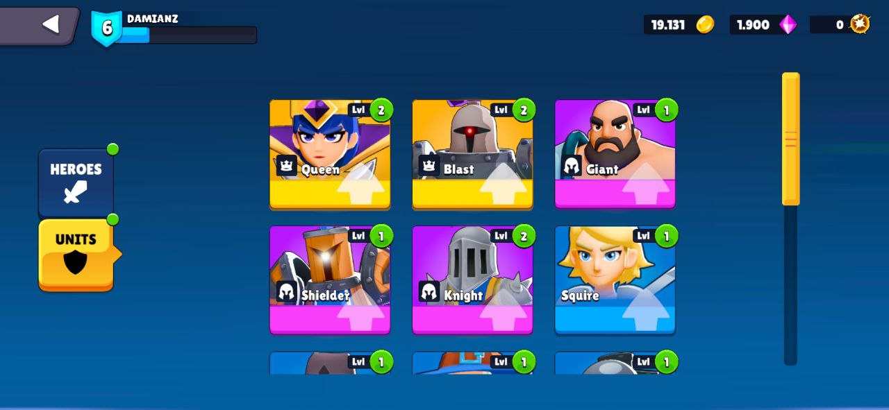 Gold sẽ được sử dụng để n&acirc;ng cấp c&aacute;c Unit