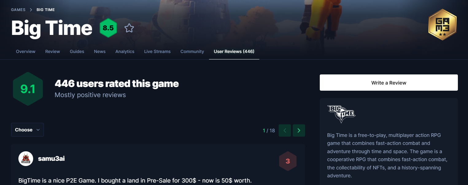 Review của người chơi về game
