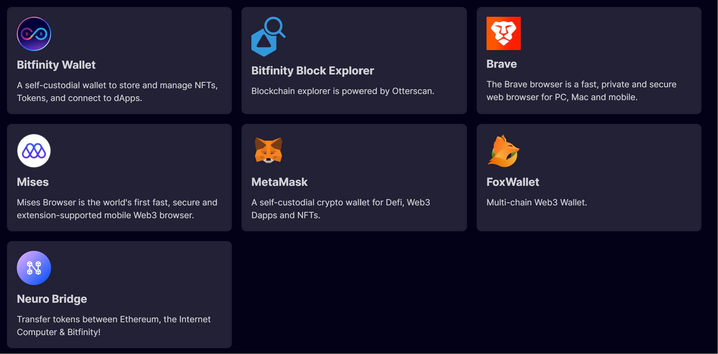 Hệ sinh thái Bitfinity