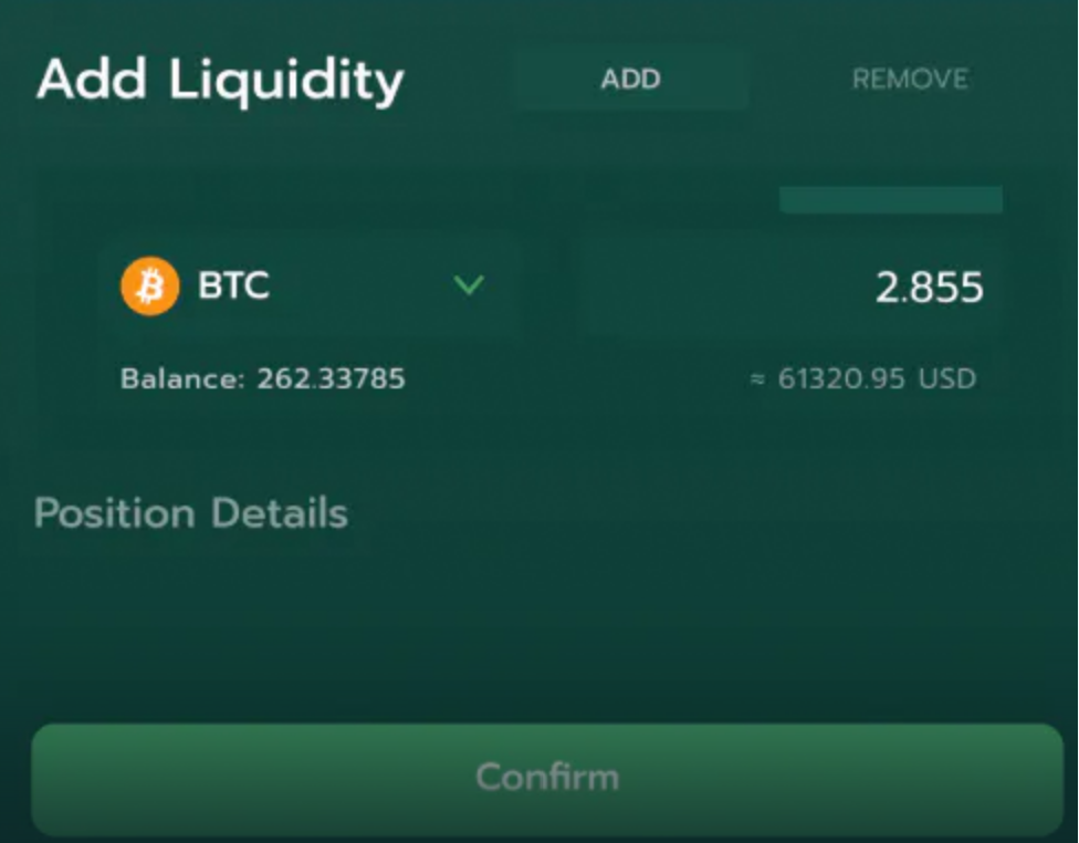 Single-sided Liquidity