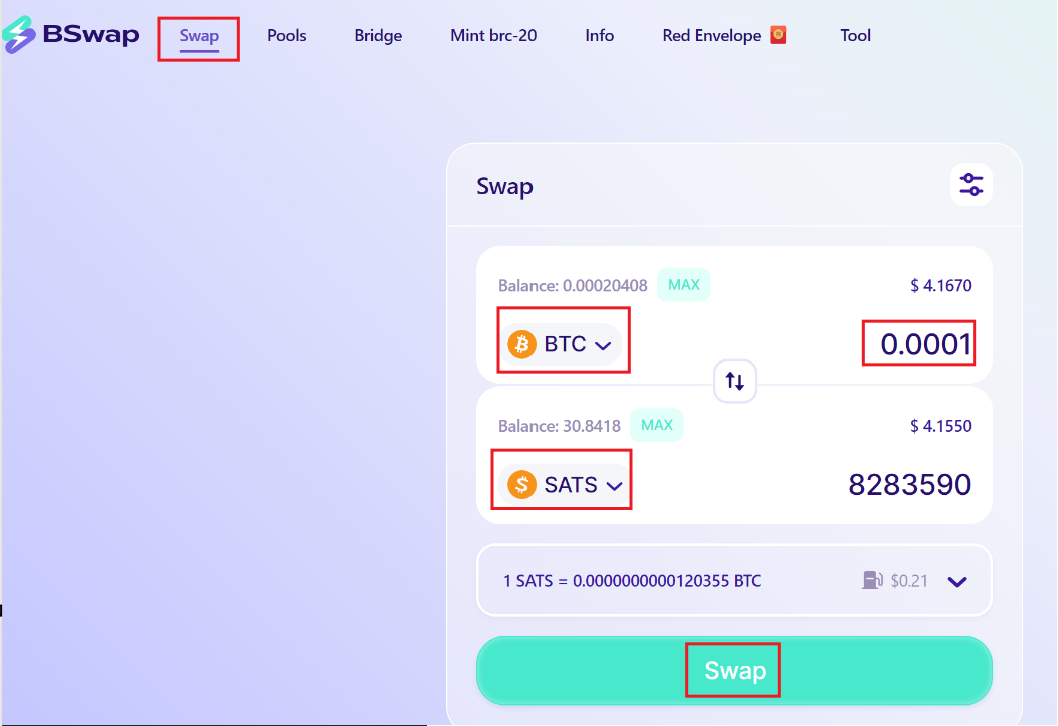 Swap tr&ecirc;n Bswap