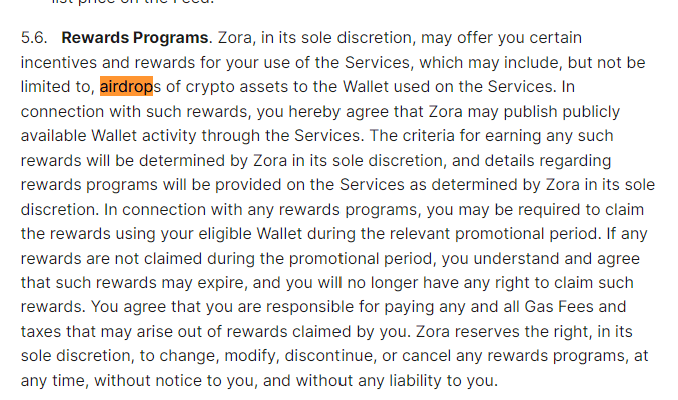 Zora Network hé lộ về airdrop