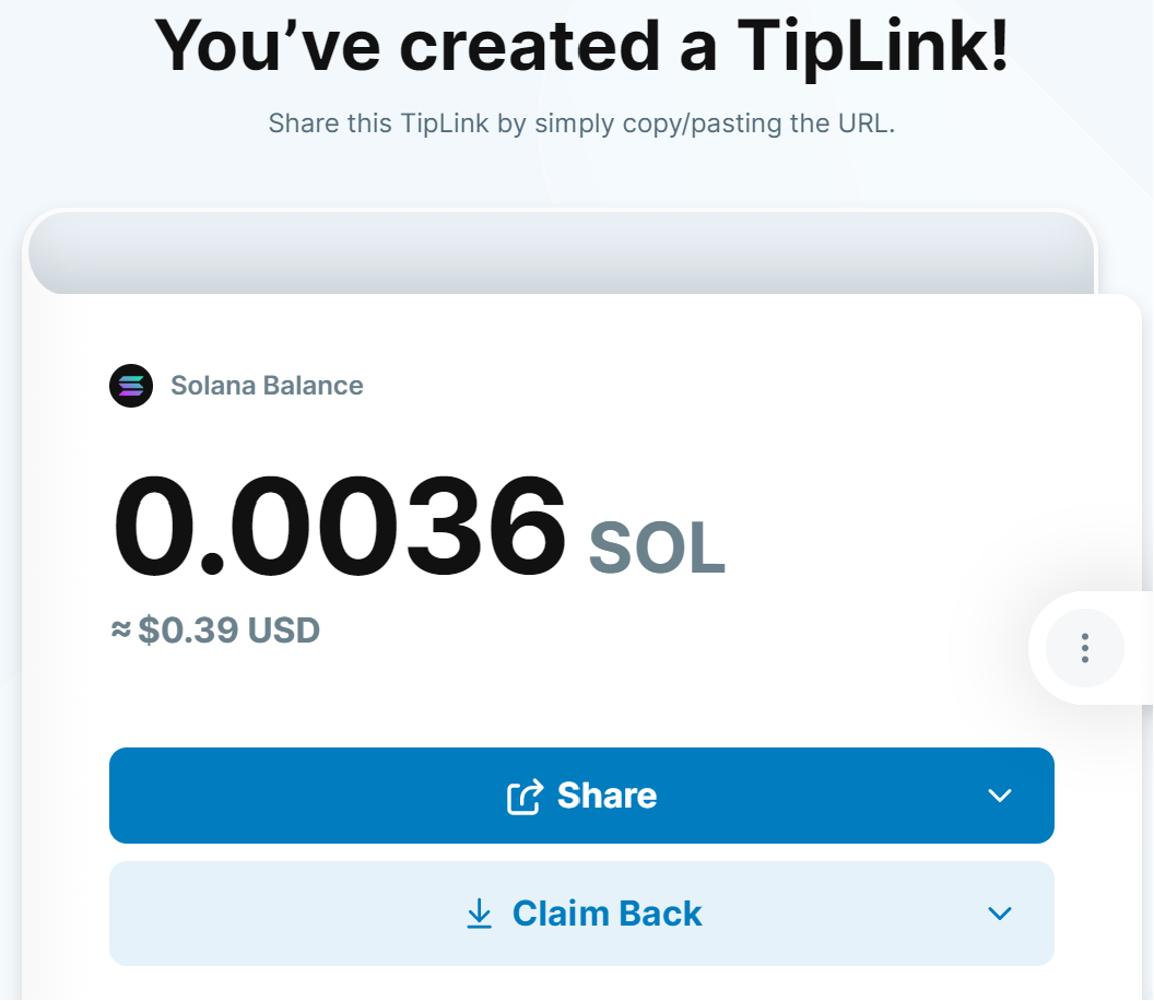 Lấy li&ecirc;n kết TipLink