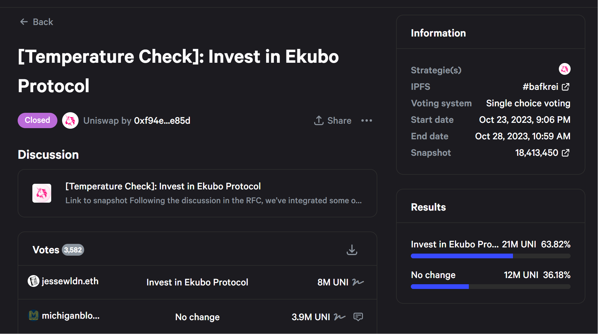 Ekubo nhận tài trợ từ Uniswap