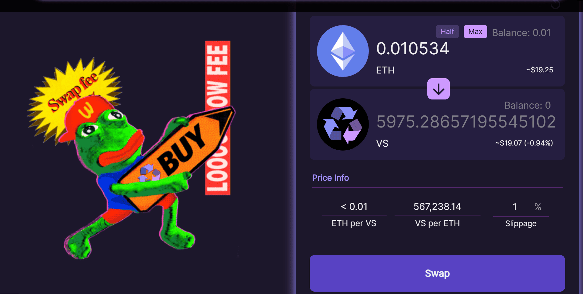 Swap trên veSync