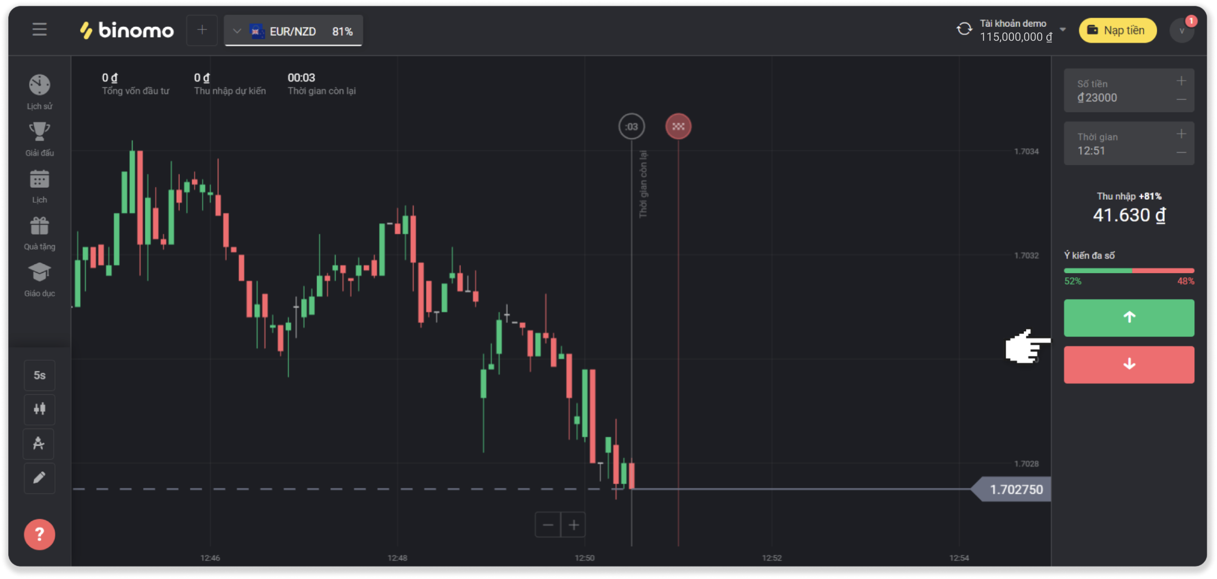 C&aacute;ch tạo giao dịch tr&ecirc;n Binomo