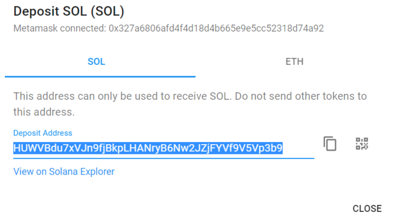 Cách deposit SOL vào Sollet Wallet