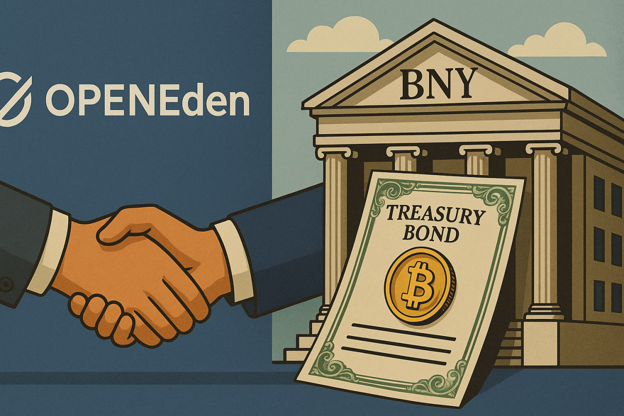 OpenEden bắt tay “ông lớn” BNY, nâng cấp tiêu chuẩn token hóa Trái phiếu Kho bạc Mỹ