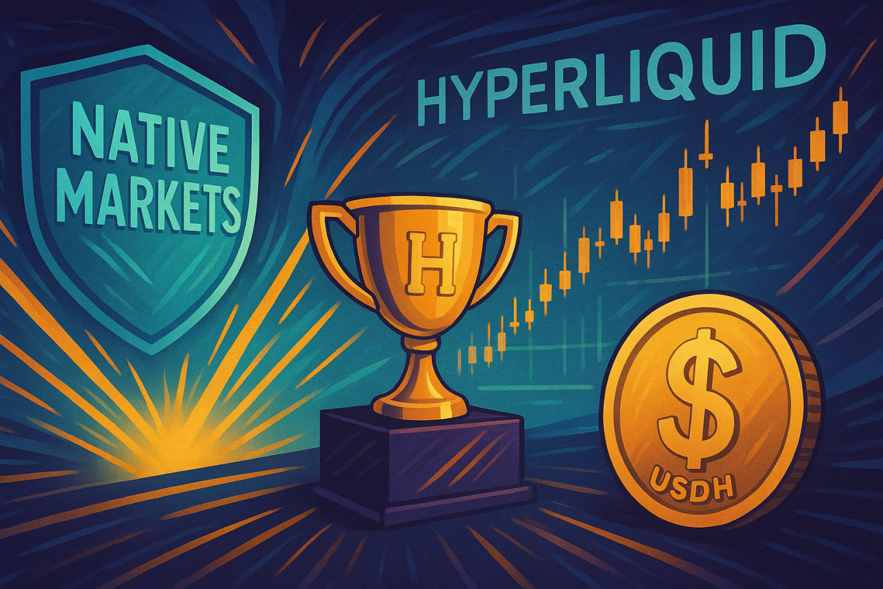 Nhóm Native Markets thắng thầu phát hành stablecoin USDH trên Hyperliquid