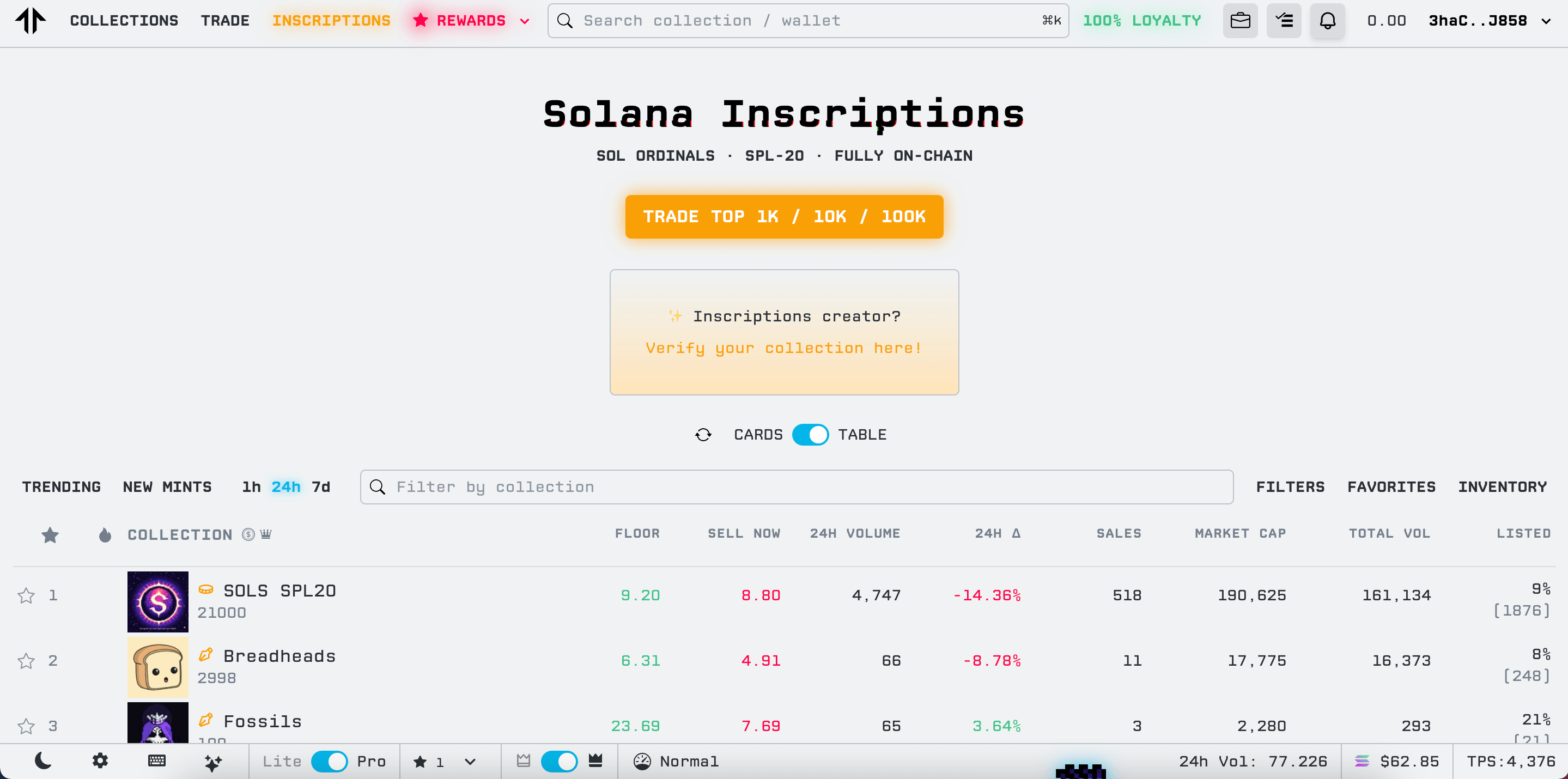 Danh s&aacute;ch c&aacute;c NFT SPL-20 tr&ecirc;n Solana