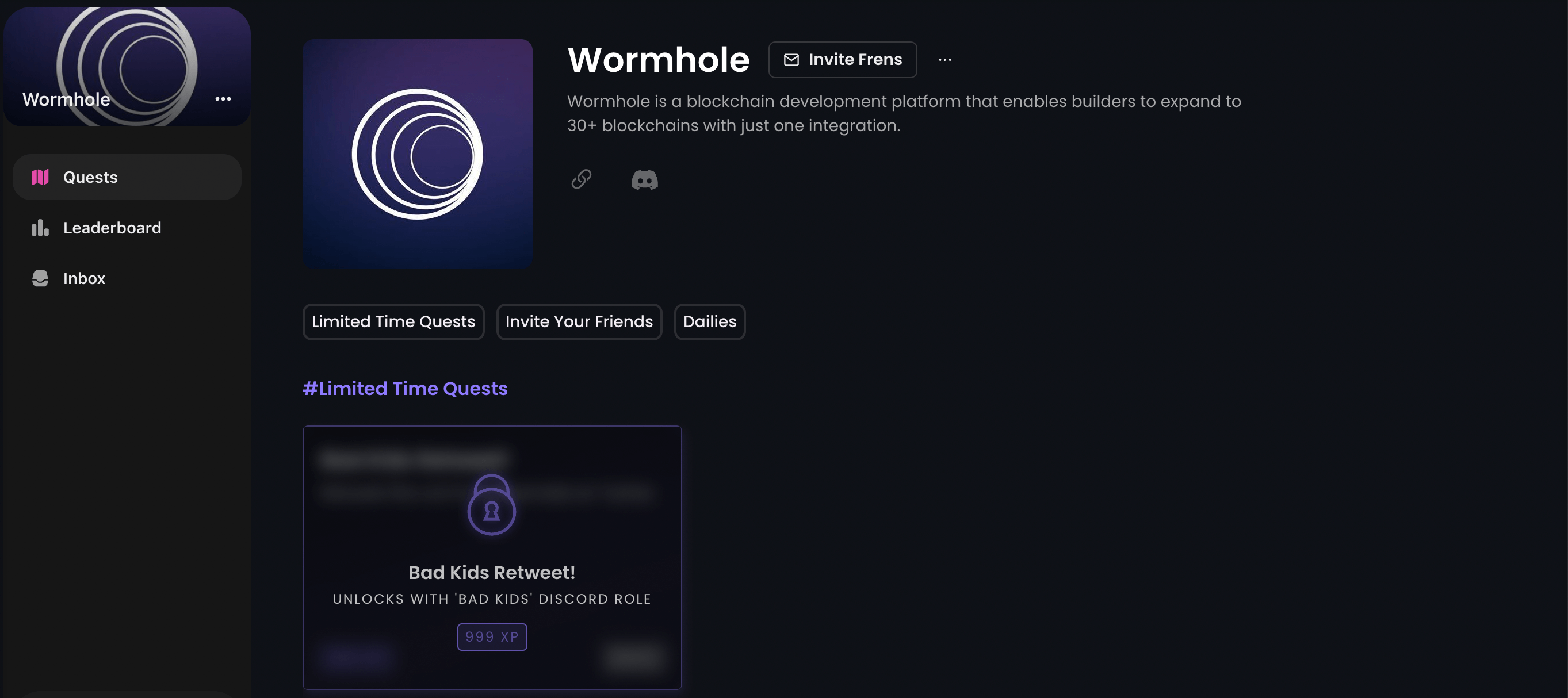 Thực hiện nhiệm vụ Zealy của Wormhole