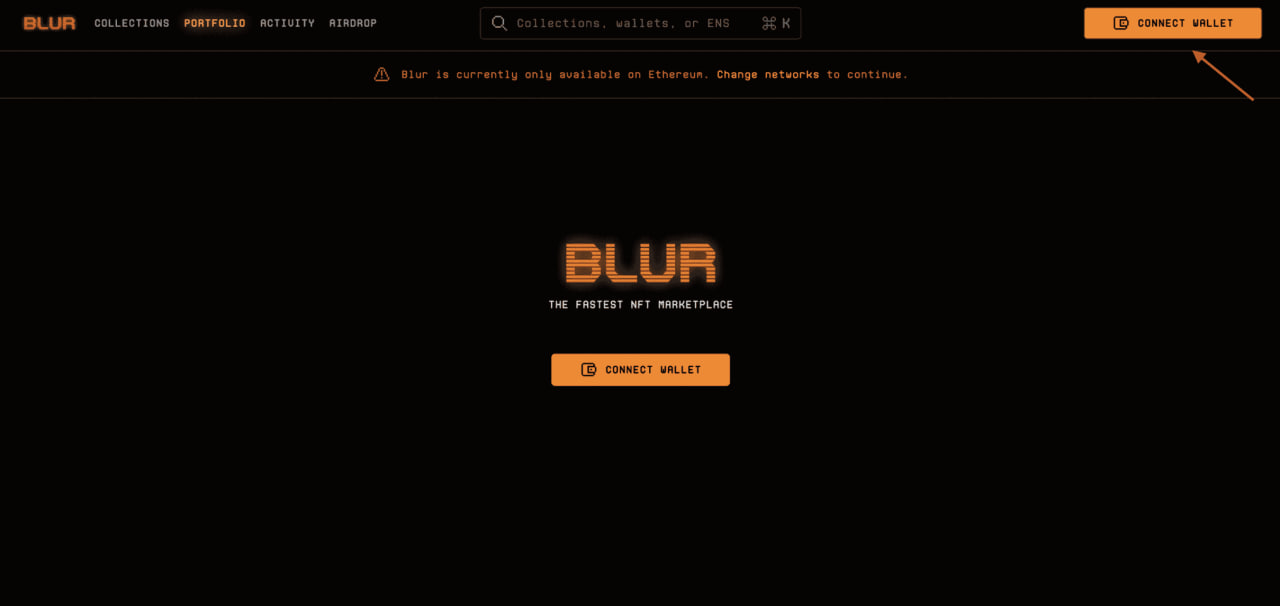 Blur's interface
