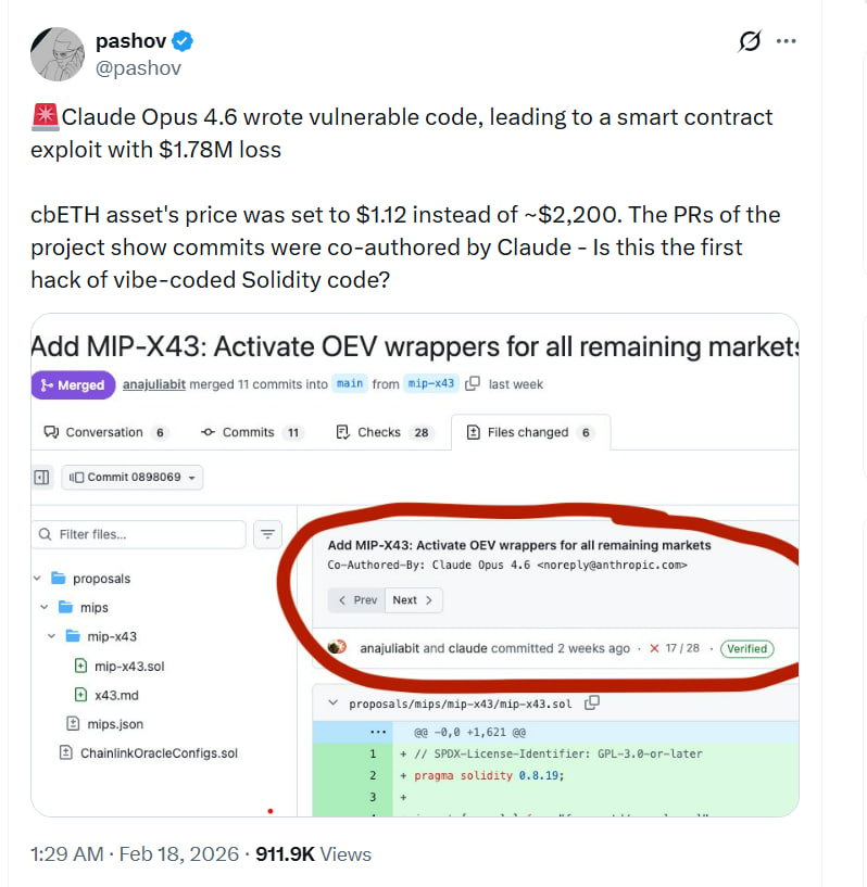 M&atilde; nguồn dễ bị lỗi đ&atilde; dẫn đến lỗ hổng bảo mật Moonwell.