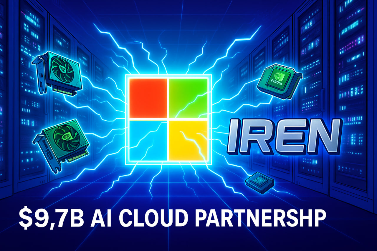 IREN ký hợp đồng 9,7 tỷ USD với Microsoft, mở rộng hạ tầng AI