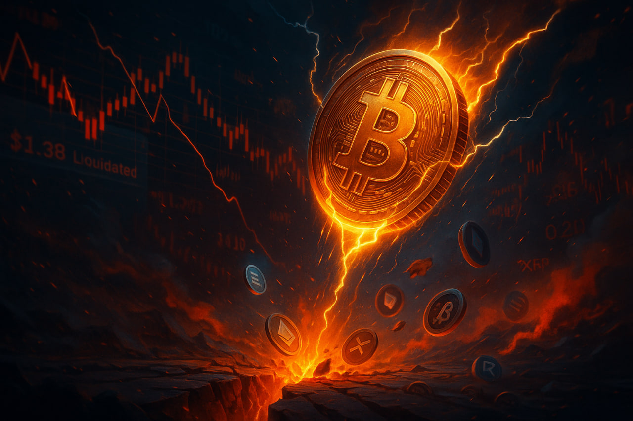 Bitcoin rơi dưới 104.000 USD, hơn 1,3 tỷ USD bị thanh lý trên toàn thị trường