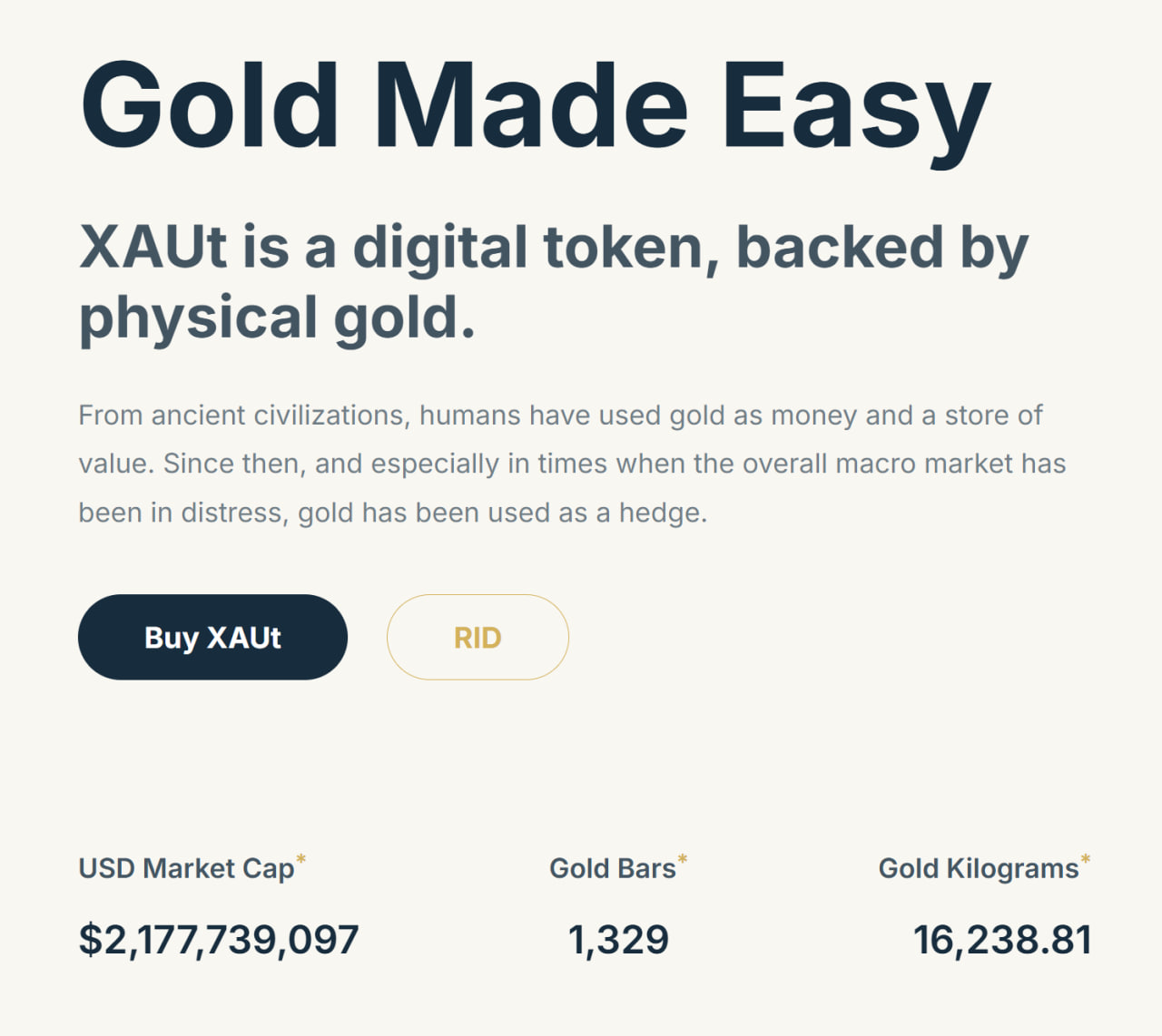 Tether Gold c&oacute; vốn h&oacute;a thị trường l&agrave; 2,1 tỷ đ&ocirc; la.