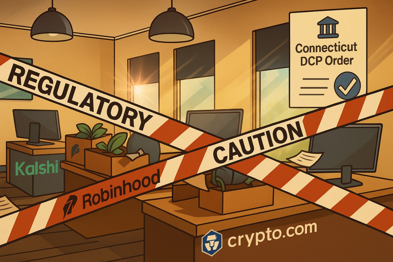 Connecticut yêu cầu Robinhood, Crypto.com và Kalshi dừng hoạt động cá cược