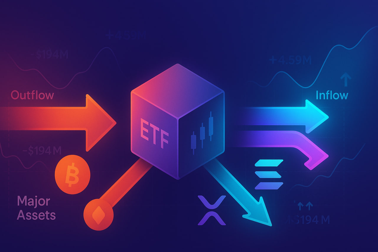 Dòng tiền ETF dịch chuyển sang Solana và XRP khi Bitcoin giảm hút vốn