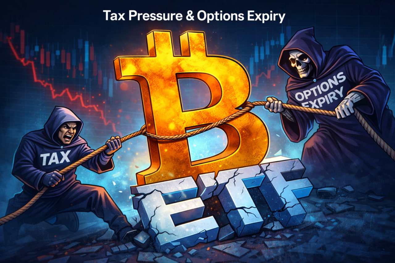 Áp lực thuế và đáo hạn quyền chọn khiến Bitcoin ETF lao dốc