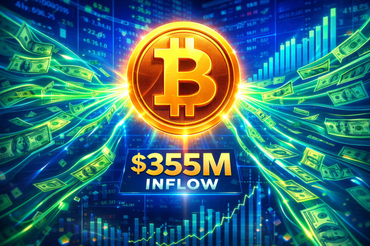 Spot Bitcoin ETF ghi nhận 355 triệu USD dòng tiền vào trở lại