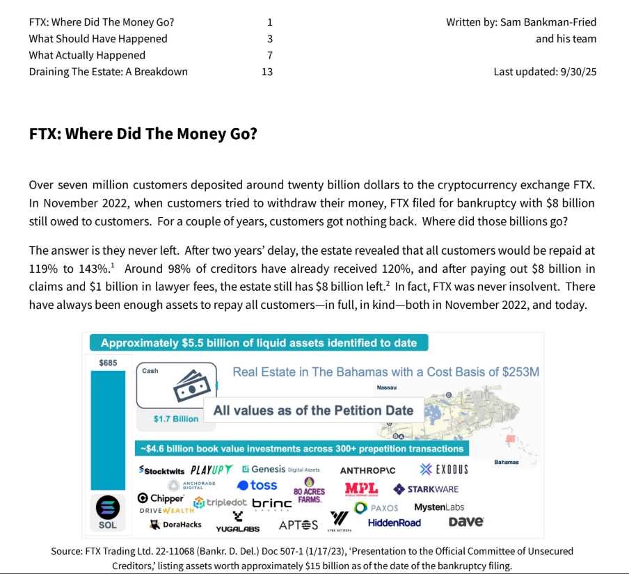 SBF tuyên bố FTX chưa từng phá sản, vẫn còn 25 tỷ USD tài sản