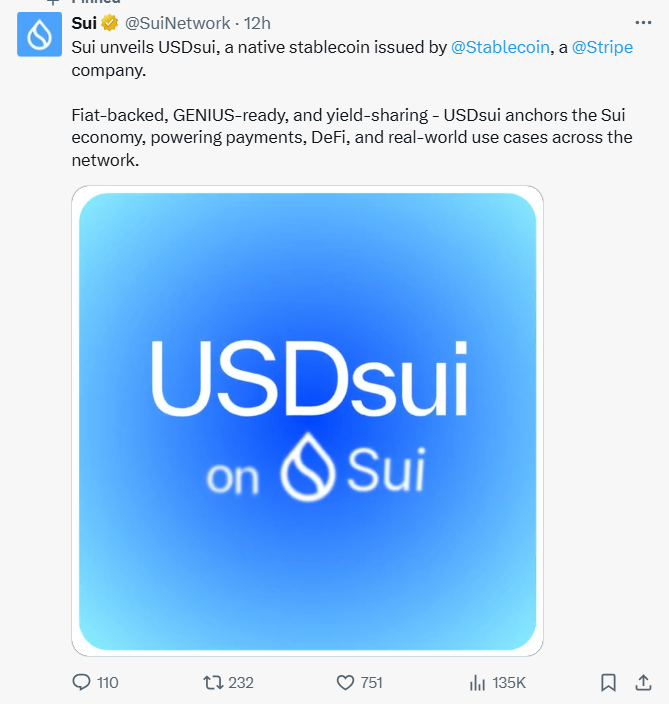 Sui ra mắt USDsui 