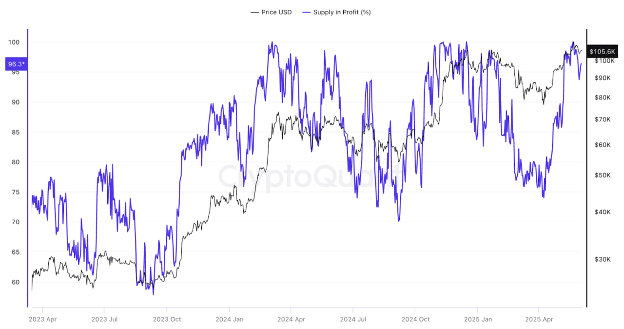 Bitcoin: Tỷ lệ cung trong lãi/lỗ.