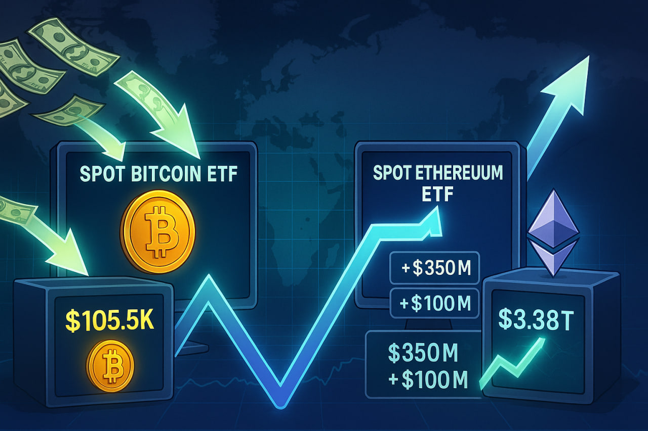 Dòng vốn tiếp tục đổ vào Bitcoin và Ethereum ETF