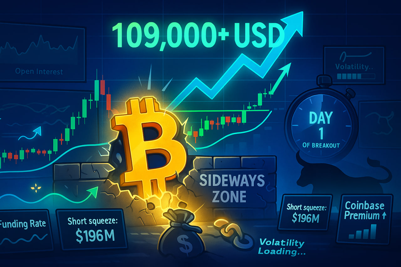 Giá Bitcoin (BTC) ngày 3/7 vượt 109.000 USD, phá vỡ vùng tích lũy