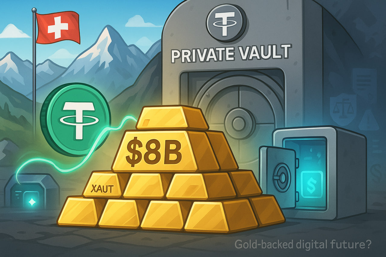 Tether cất giữ 8 tỷ USD v&agrave;ng trong kho ri&ecirc;ng tại Thụy Sĩ
