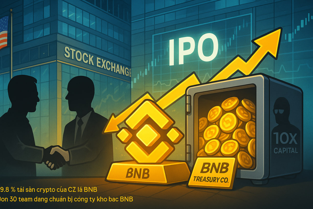 CZ bắt tay 10X Capital lập công ty kho bạc BNB