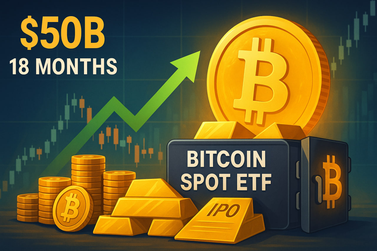 Bitcoin ETF bùng nổ: Dòng tiền vượt 50 tỷ USD sau 18 tháng