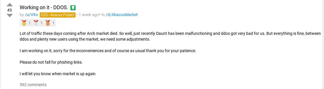 Quản trị vi&ecirc;n Abacus Vito đ&atilde; cố gắng đảm bảo với người d&ugrave;ng rằng vấn đề r&uacute;t tiền chỉ l&agrave; tạm thời.