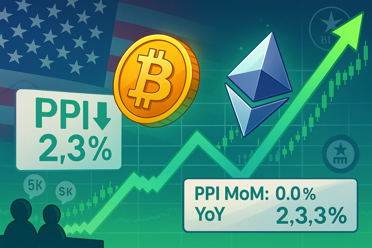Bitcoin, Ethereum tăng giá khi PPI Mỹ giảm xuống 2,3%