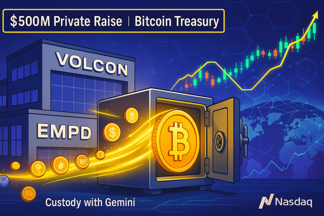 Volcon huy động 500 triệu USD để triển khai chiến lược dự trữ Bitcoin