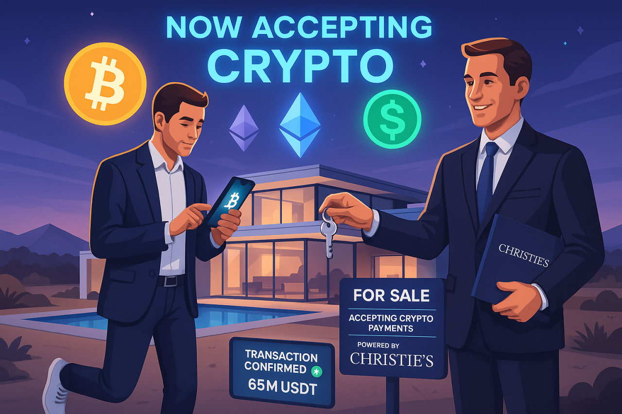 Christie&rsquo;s cho ph&eacute;p mua nh&agrave; tại Mỹ bằng tiền điện tử