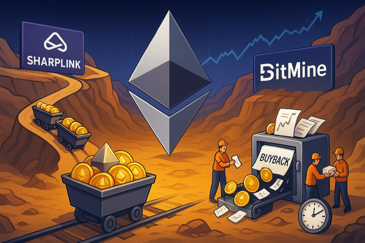 Sharplink mua thêm 77.000 ETH khi BitMine chuyển hướng chiến lược