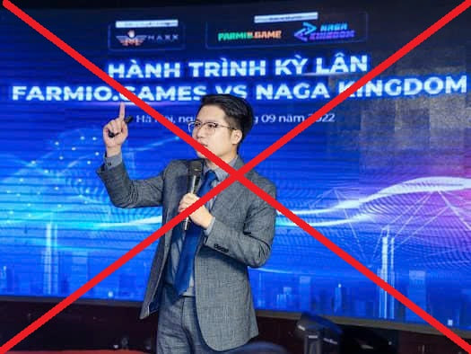 Đối tượng Đặng Quốc Thắng tại buổi giới thiệu cái gọi là