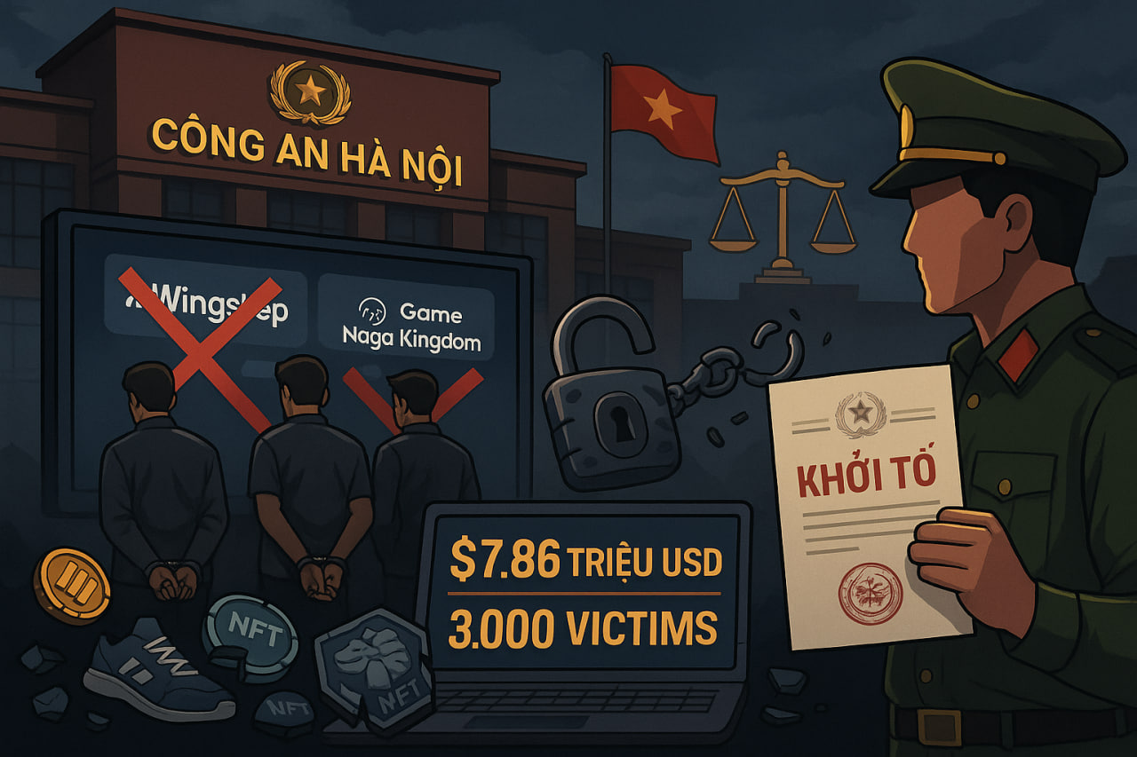 Công an Hà Nội triệt phá nhóm dự án lừa đảo Wingstep và Naga Kingdom