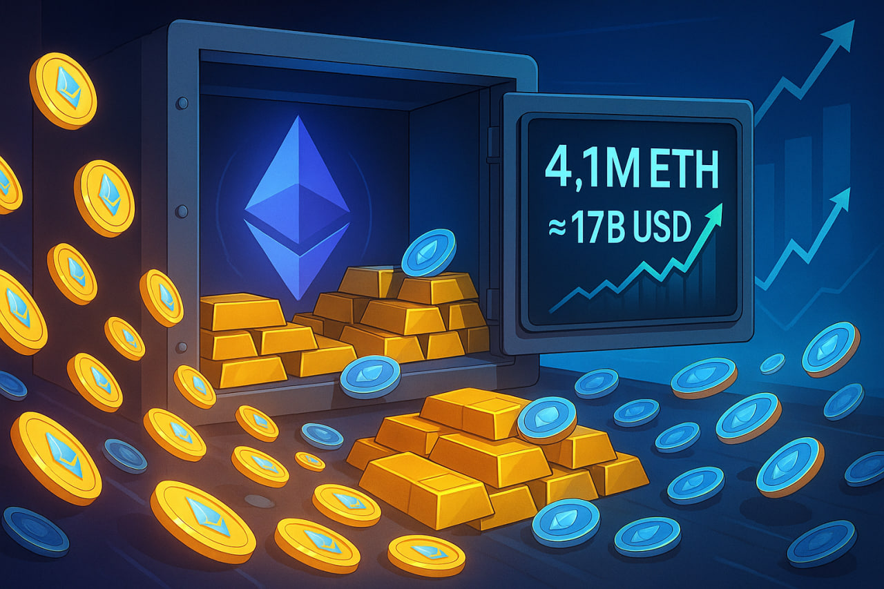 Kho bạc Ethereum đạt hơn 4,1 triệu ETH trị giá 17 tỷ USD