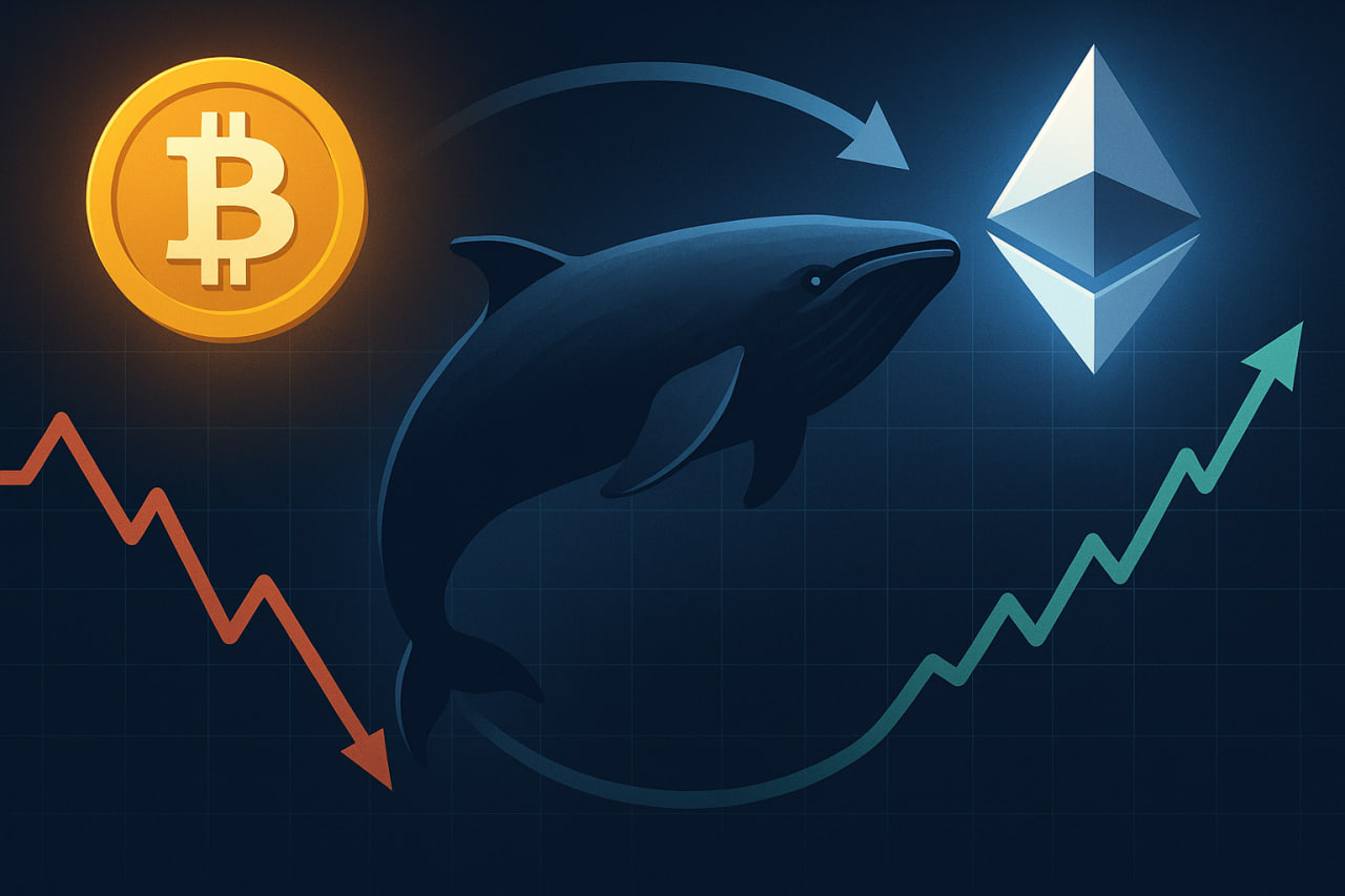 Cá voi Bitcoin chốt lời, chuyển hướng đầu tư sang Ether