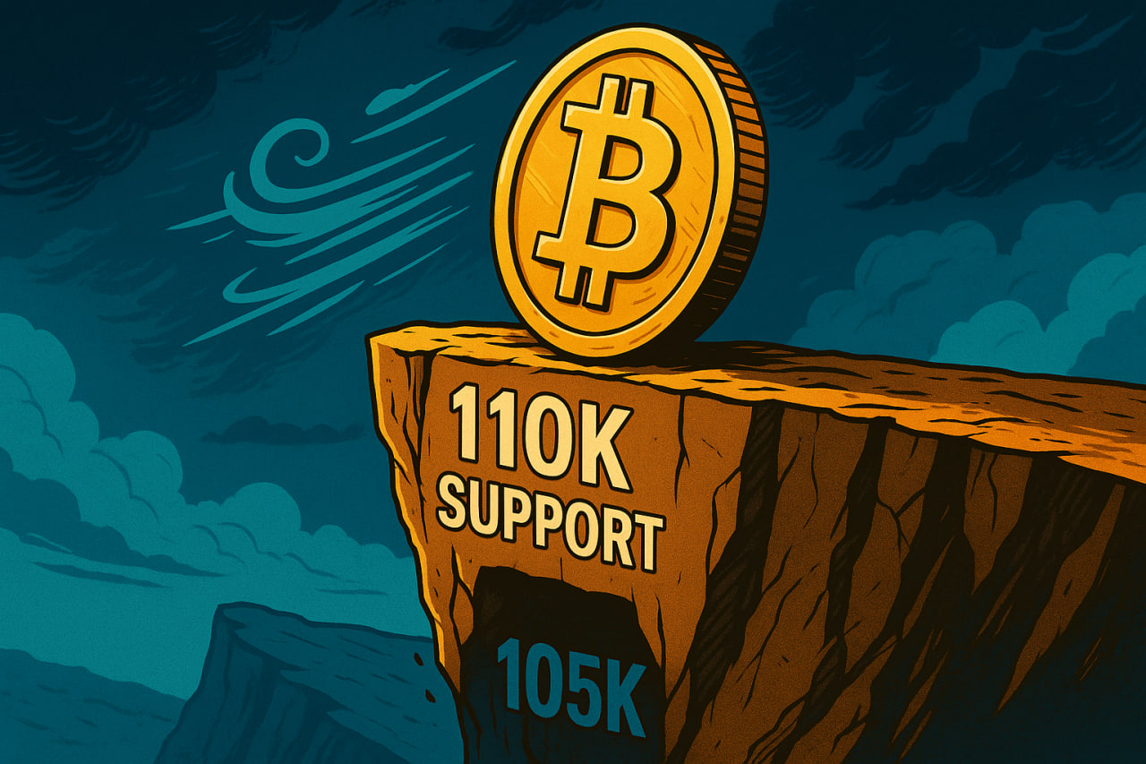 Áp lực bán gia tăng, BTC có nguy cơ thủng hỗ trợ 110.000 USD