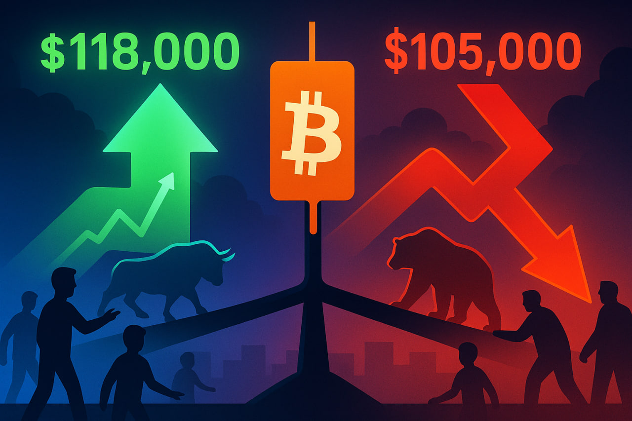 Bitcoin sẽ đảo chiều lên 118.000 USD hay rơi tiếp xuống 105.000 USD?