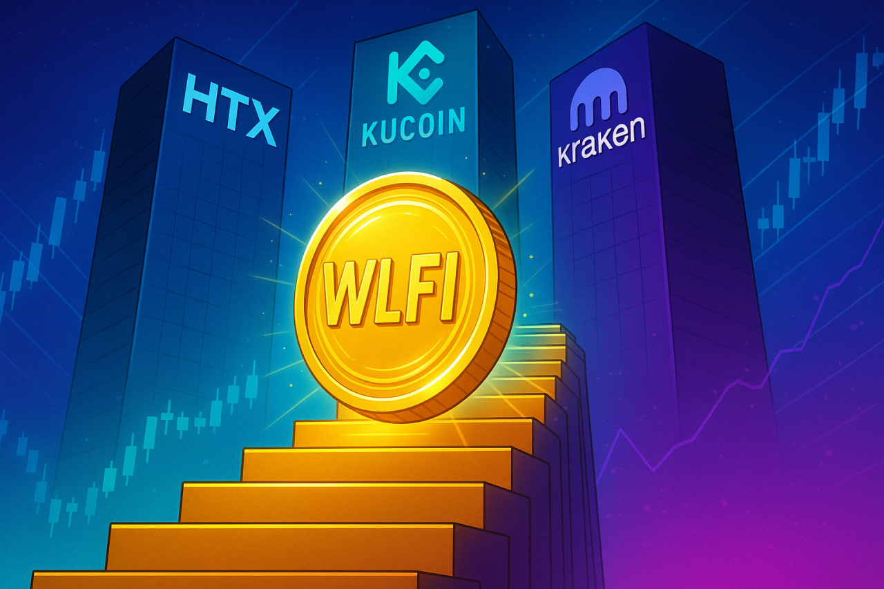 HTX, KuCoin và Kraken chuẩn bị niêm yết token WLFI vào tháng 9