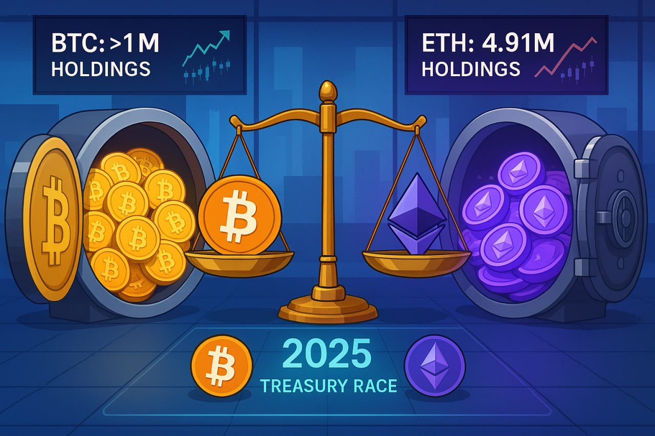 Ethereum vs. Bitcoin Treasuries: Bên nào sẽ dẫn đầu năm 2025?