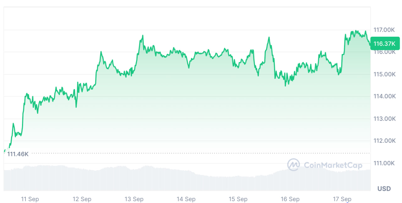 Bitcoin mắc kẹt tại kháng cự $116K