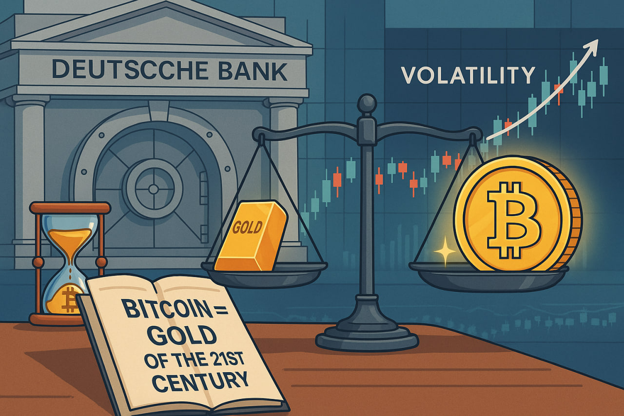 Deutsche Bank: Bitcoin đi theo dấu chân vàng, biến động giá sẽ giảm dần