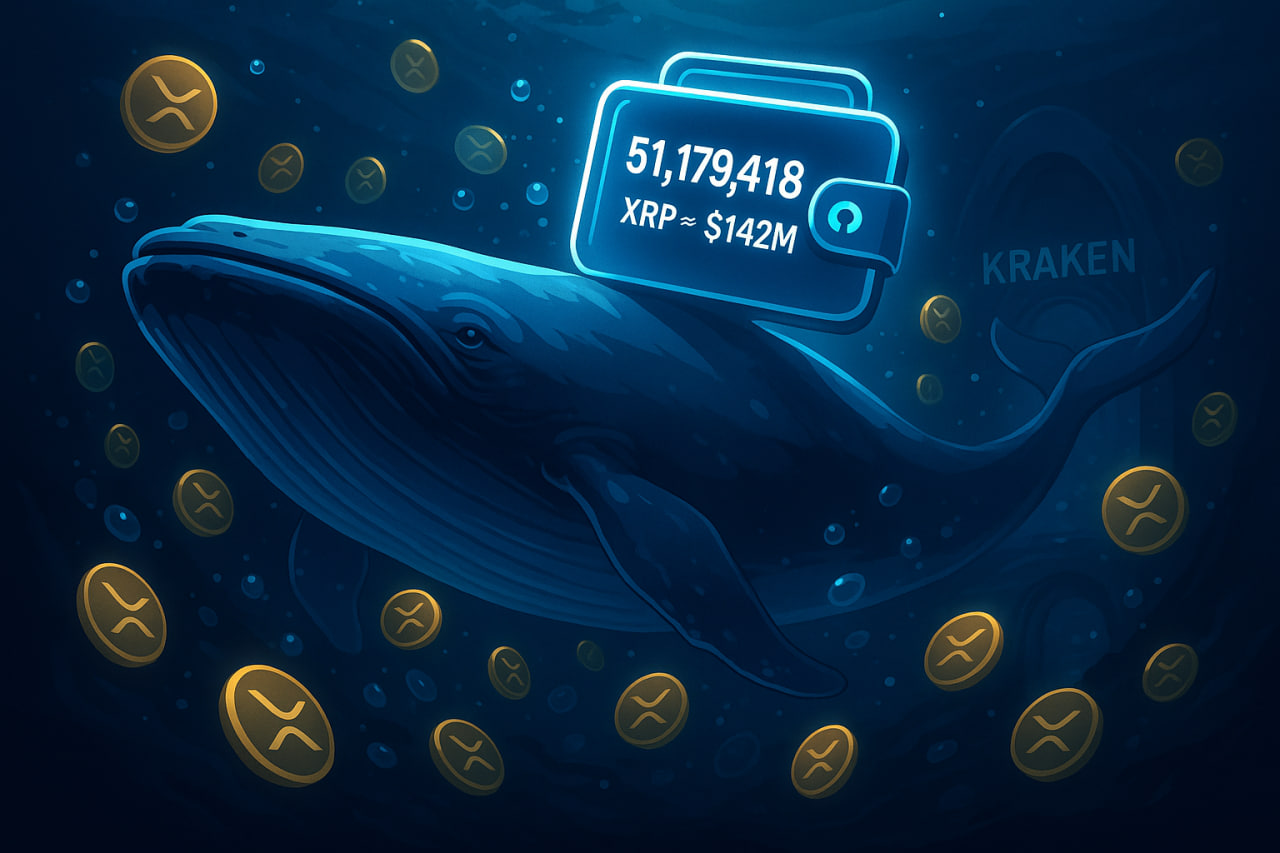 Cá voi XRP mới gom 51 triệu XRP trị giá 142 triệu USD