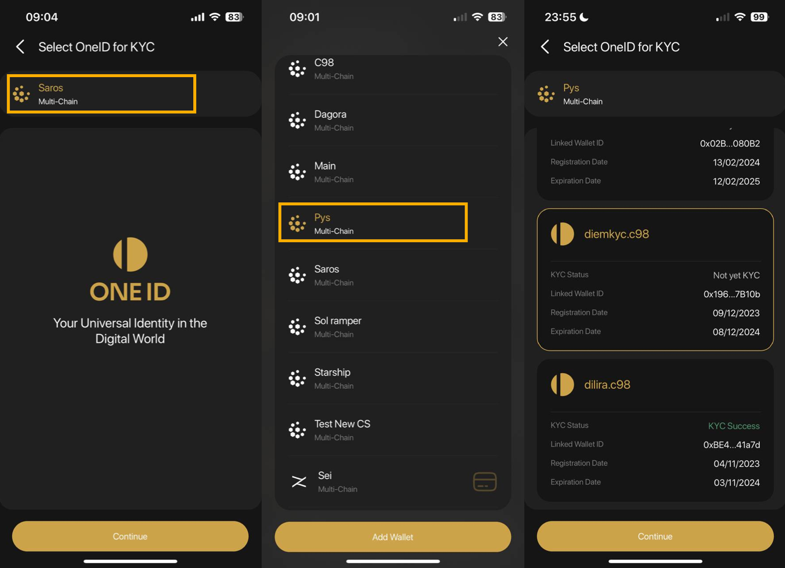 Quy trình KYC trên ví Coin98 (2)